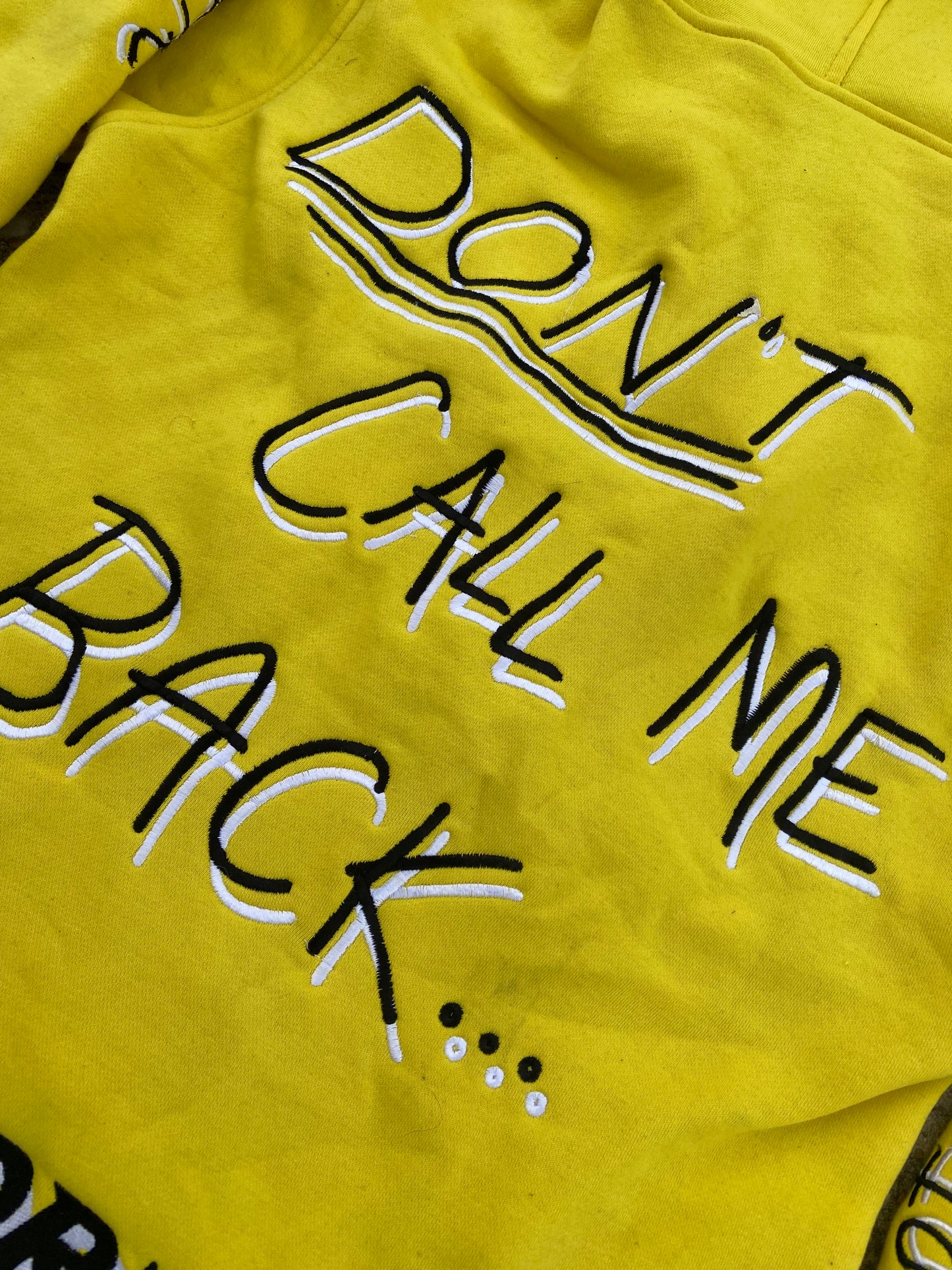 "No Strings Attached" Yellow Full Zip Hoodie