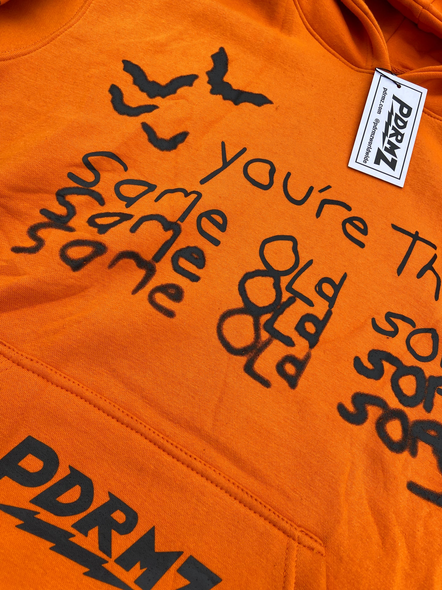 "Same Old Song" Orange Pullover Hoodie