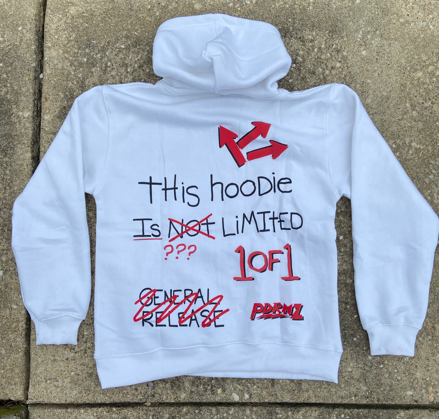 “No More Boring Art” White Pullover Hoodie