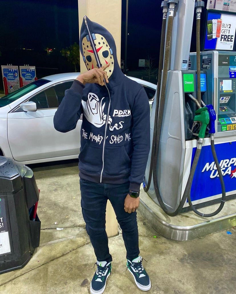 *FINAL RESTOCK* “The Money Saved Me” Black Full-zip Hoodie