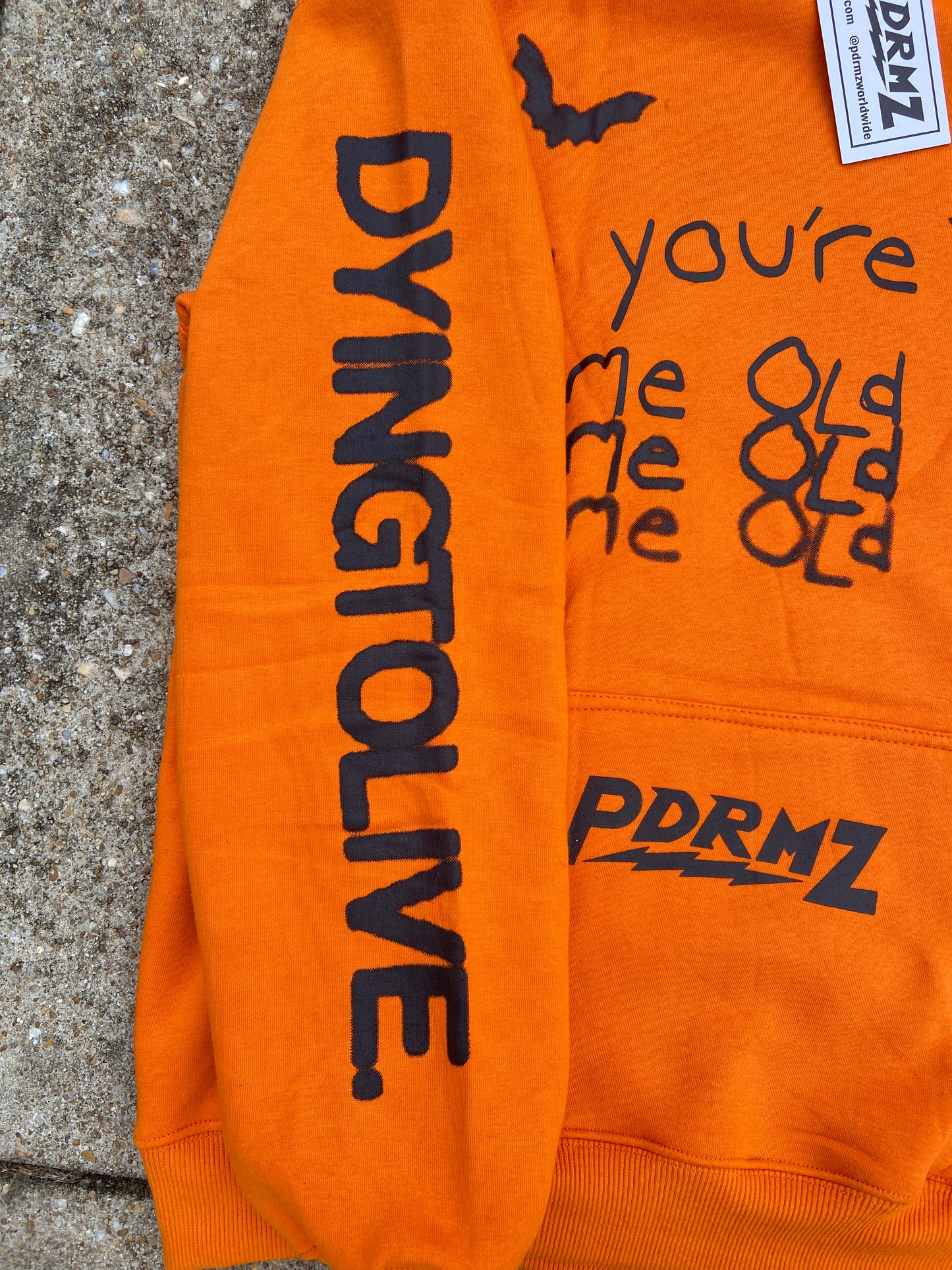 "Same Old Song" Orange Pullover Hoodie