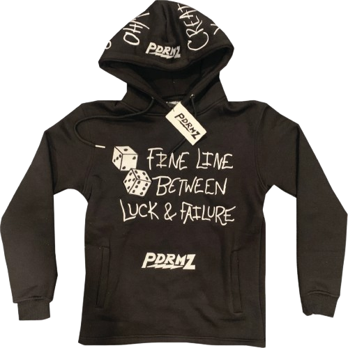 *FINAL RESTOCK* “Luck & Failure” Black Pullover Hoodie