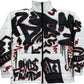 “Luck Is Not Real" White Graffiti Puffer Jacket