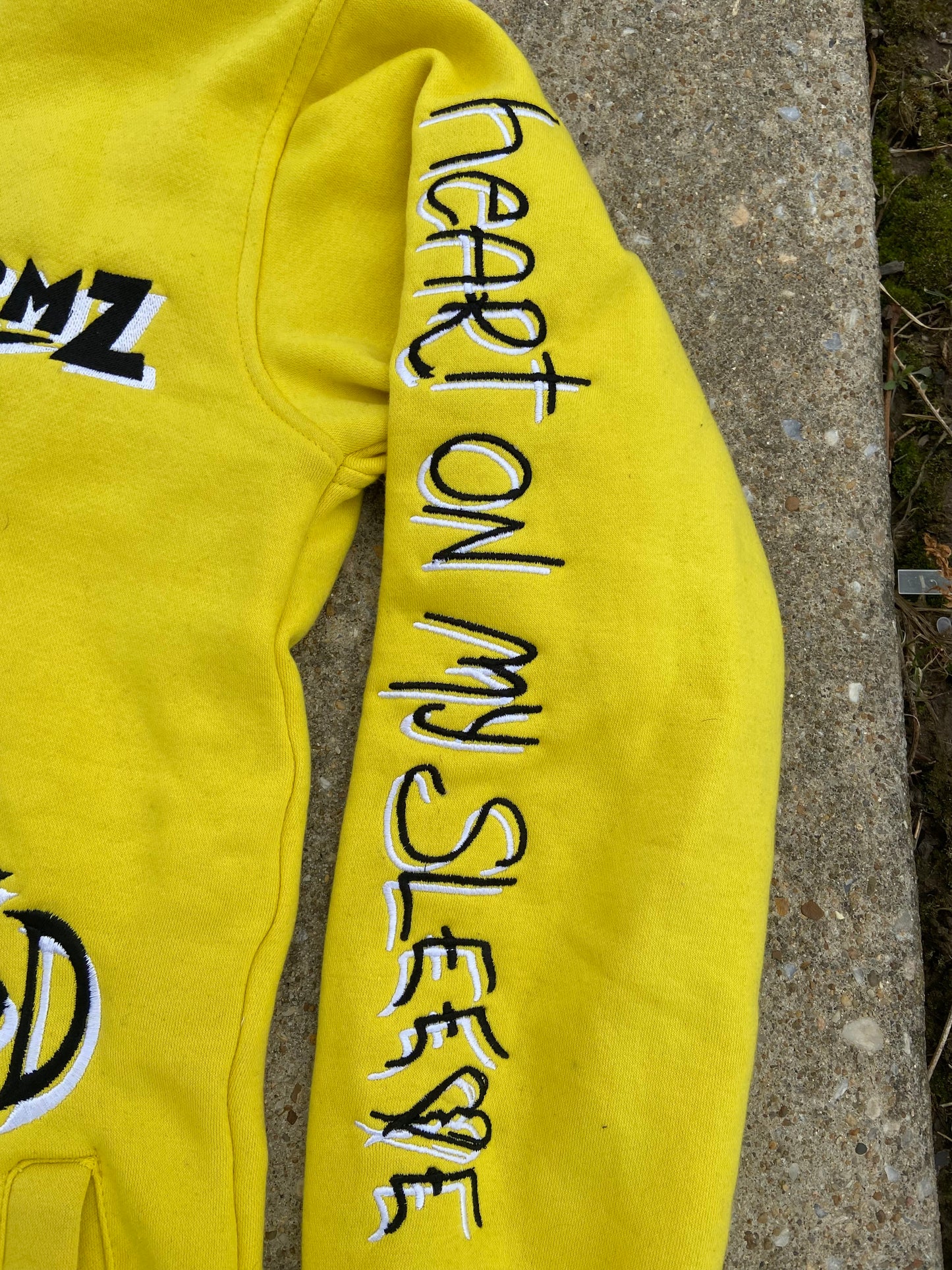 "No Strings Attached" Yellow Full Zip Hoodie