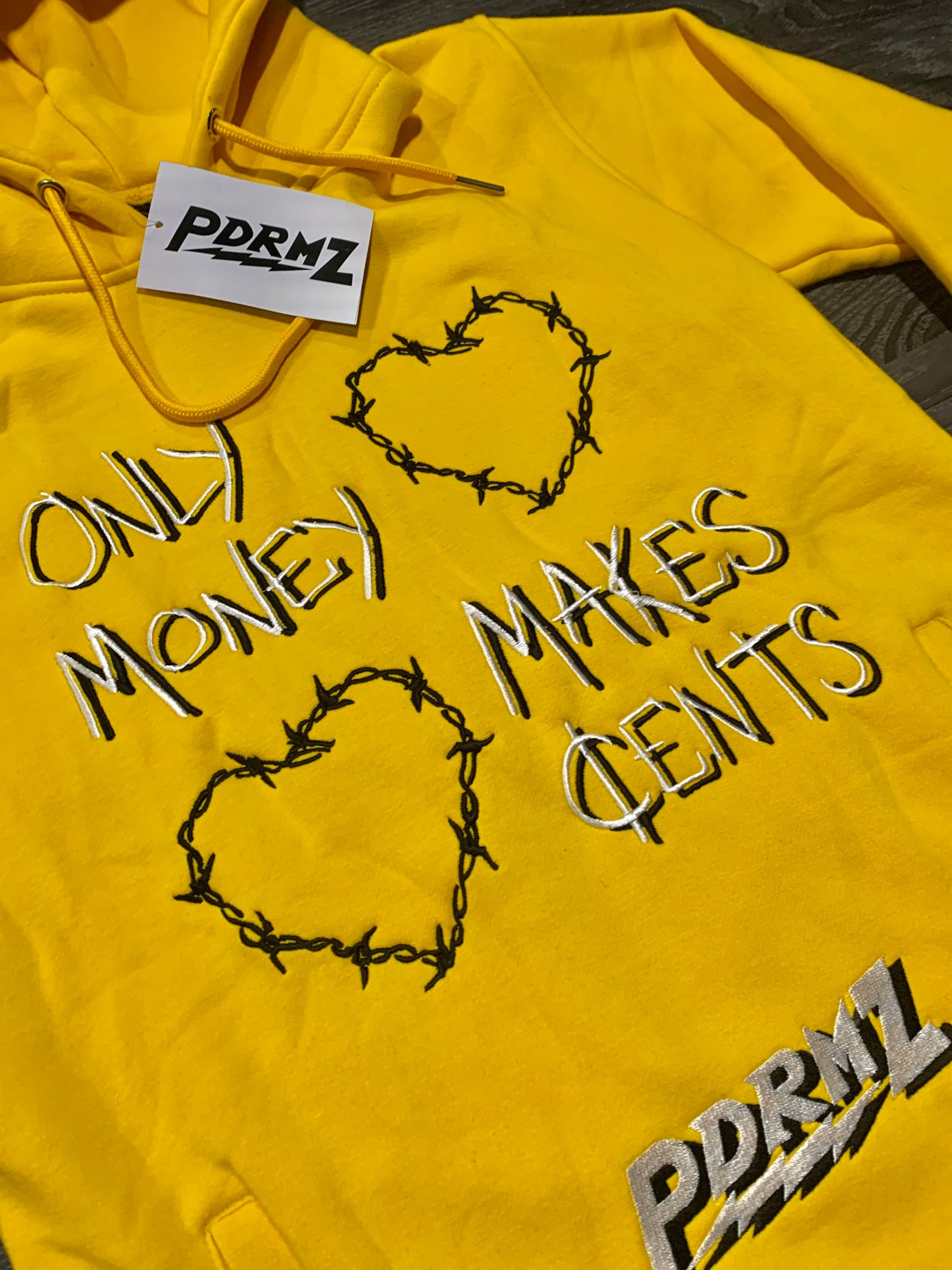 “Only Money Makes Cents” Yellow Pullover Hoodie