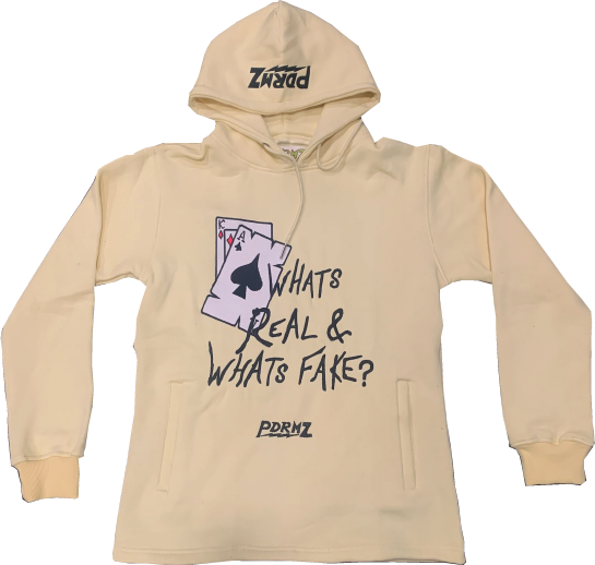 “What's Real & What's Fake” Cream Hoodie