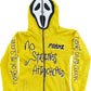 "No Strings Attached" Yellow Full Zip Hoodie