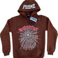“Spider-Web” Brown Pullover Hoodie
