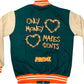 "Only Money Makes Cents" Two-Tone Varsity Jacket