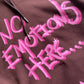 “No Emotions Here..." Brown Pullover Hoodie