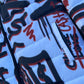 “Luck Is Not Real" White Graffiti Puffer Jacket