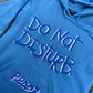 “Do Not Disturb” Baby Blue Patchwork Hoodie