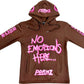“No Emotions Here..." Brown Pullover Hoodie