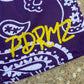 Purple Heavyweight Mesh Bandana Shorts