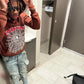 “Spider-Web” Brown Pullover Hoodie