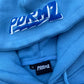 “Do Not Disturb” Baby Blue Patchwork Hoodie