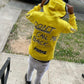 "No Strings Attached" Yellow Full Zip Hoodie