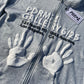 “6/25 Gallery” Grey Zip-Up Puff Print Hoodie