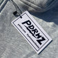 “6/25 Gallery” Grey Zip-Up Puff Print Hoodie