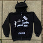 “I Never Liked You” Black Horned Full-Zip Hoodie
