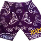Purple Heavyweight Mesh Bandana Shorts