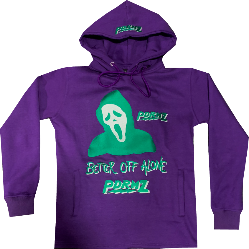 “Better Off Alone” Purple Pullover Hoodie