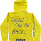 "No Strings Attached" Yellow Full Zip Hoodie