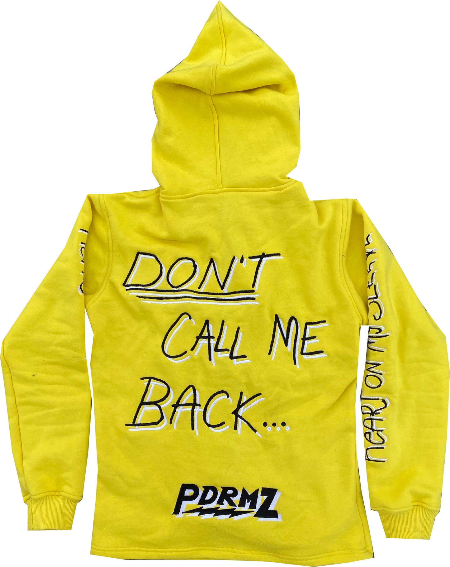 "No Strings Attached" Yellow Full Zip Hoodie